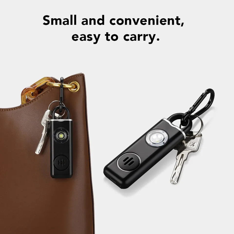 130dB 自己防衛警報器キャリング悲鳴大声 USB 充電パ - Personal Alarm Keychain のレビューと価格