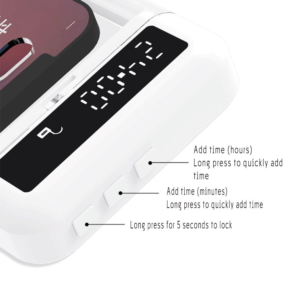 タイマー付き携帯電話ロックボックス 24時間LCDディスプレ - Medicine Cabinet Lock のレビューと価格