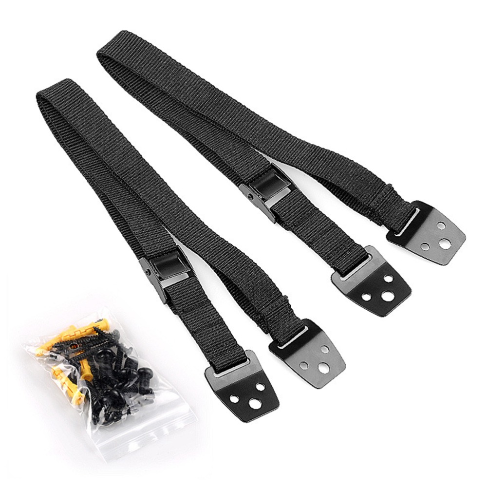 2個入り耐久性のあるナイロン製家具アンカー ブラック シート - Earthquake Anchor Strap のレビューと価格